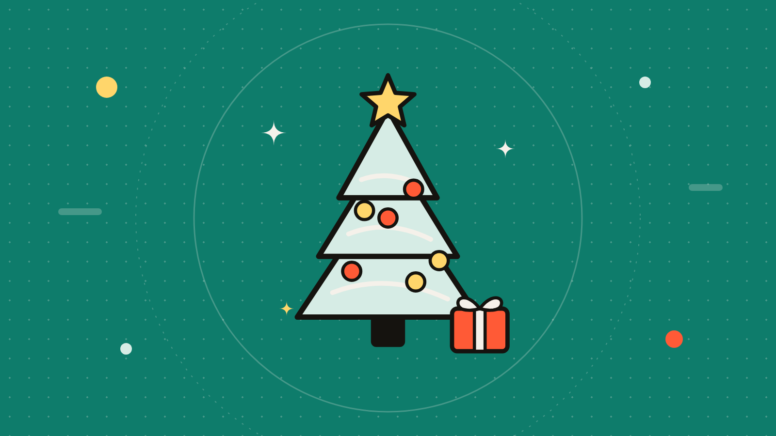 Christmas trivia quiz illustration