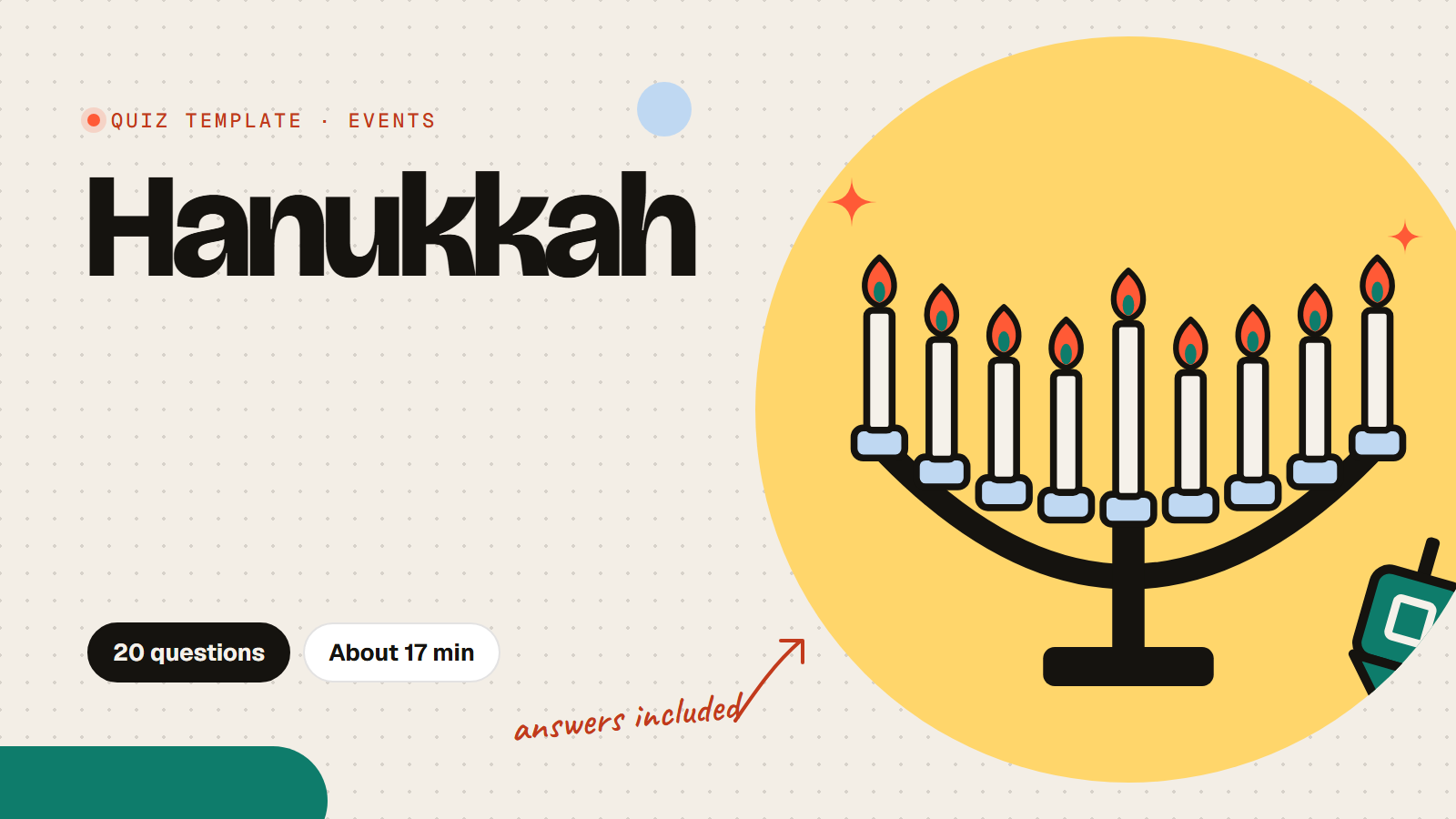 Hanukkah trivia quiz illustration