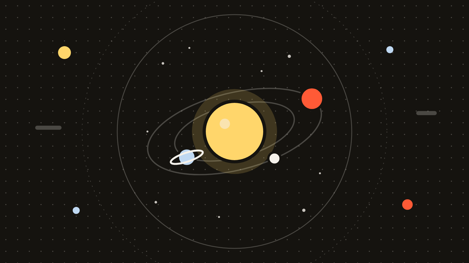 Solar system quiz illustration