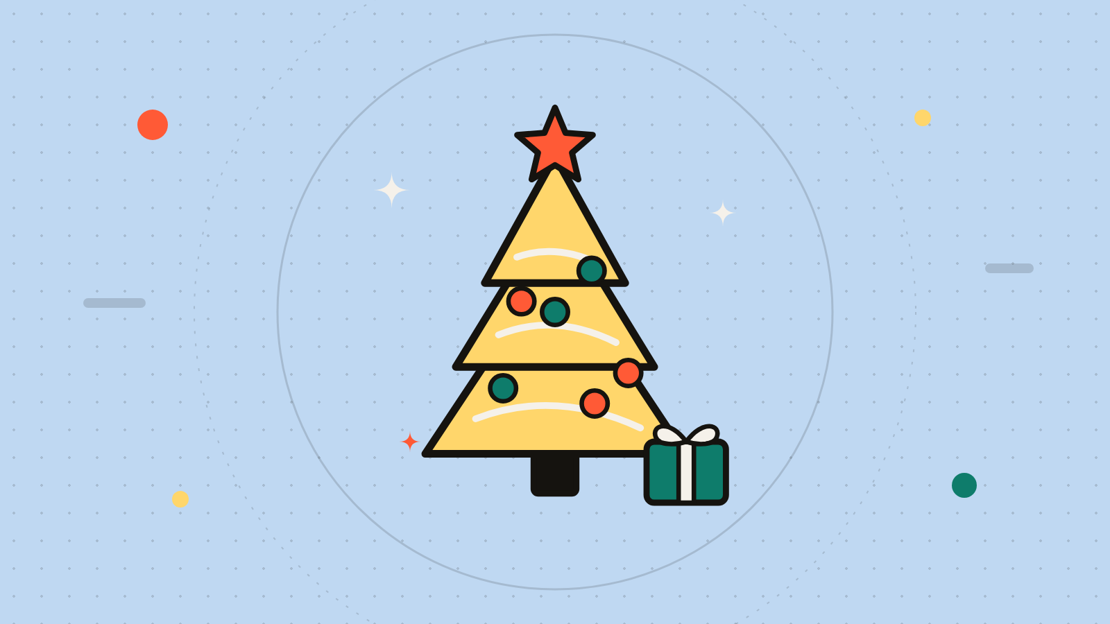 Winter trivia quiz illustration